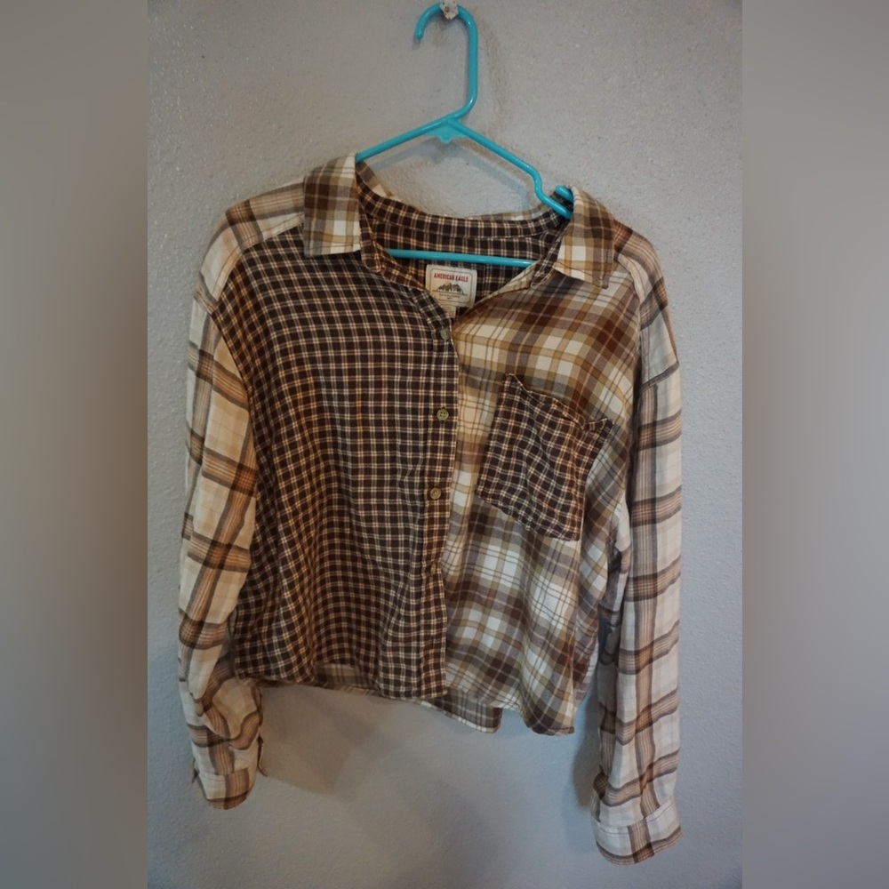 AMERICAN EAGLE CROPPED FLANNEL - Picture 4 of 4
